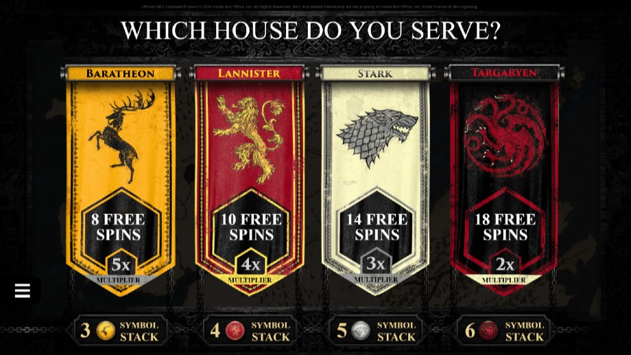 Game of Thrones slot free spins features