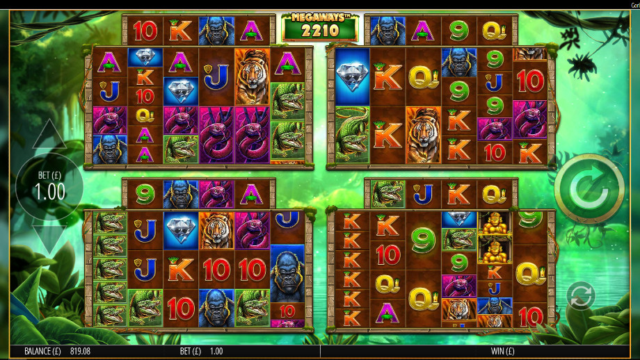 Gorilla Gold Megaways slot base game
