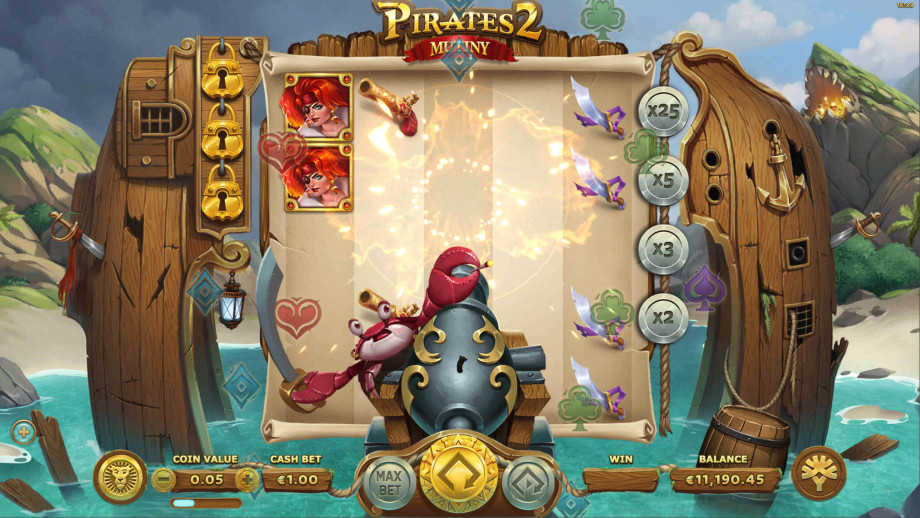 Pirates 2 Mutiny slot Cannon Blast feature
