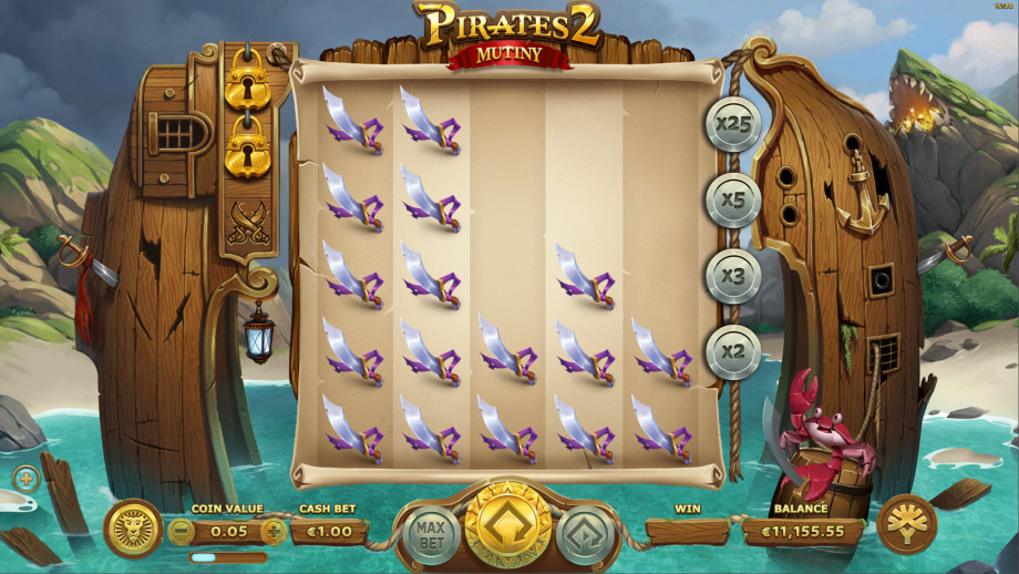 Pirates 2 Mutiny slot Dropdown Wins feature
