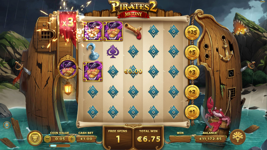 Pirates 2 Mutiny slot Free Spins feature