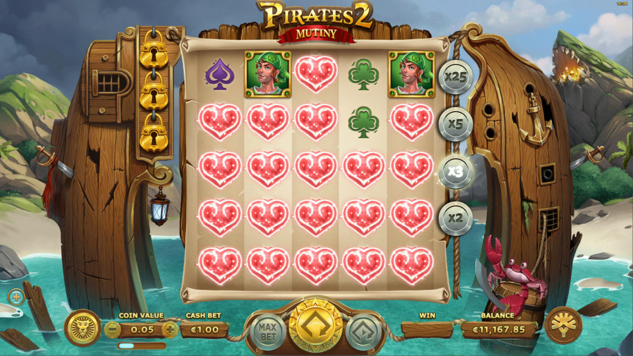 Pirates 2 Mutiny slot Multiplier feature