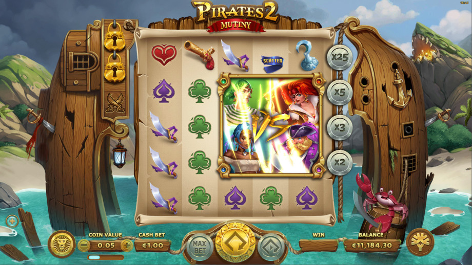 Pirates 2 Mutiny slot Mutiny feature