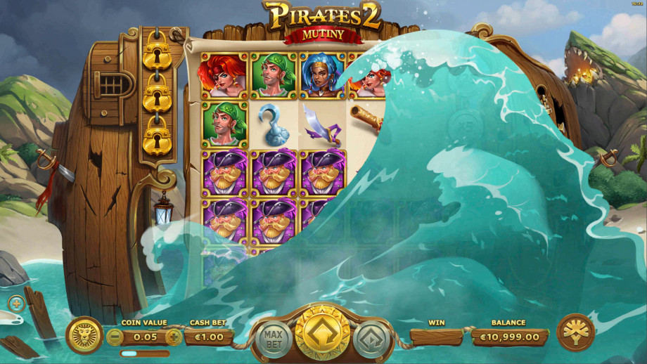 Pirates 2 Mutiny slot Tsunami feature