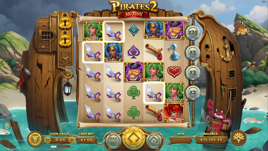 Pirates 2 Mutiny slot base game