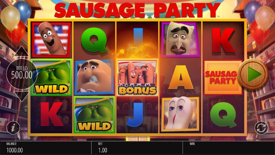Sausage Party slot base game