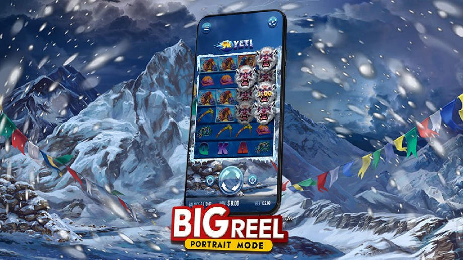 9k Yeti slot Big Reel Portrait Mode