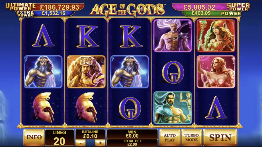 Age of the Gods slot base game