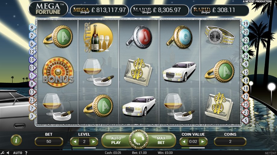 Mega Fortune slot base game