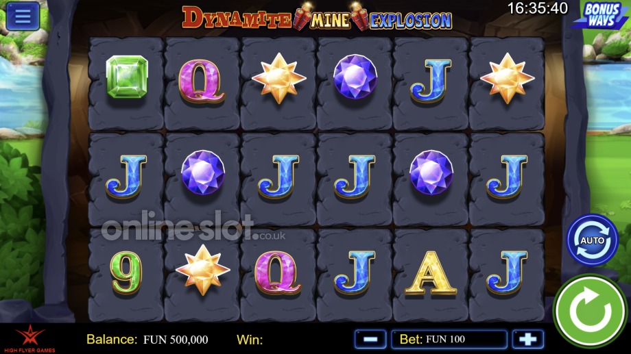 Dynamite Mine Explosion slot base game