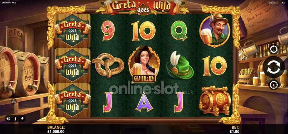 Greta Goes Wild slot base game