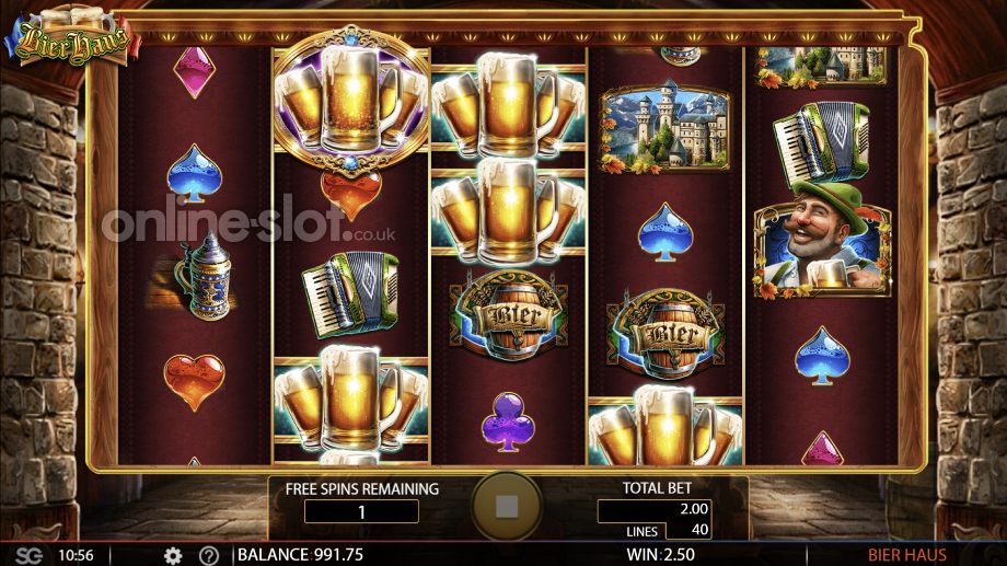 bier haus slot free spin feature