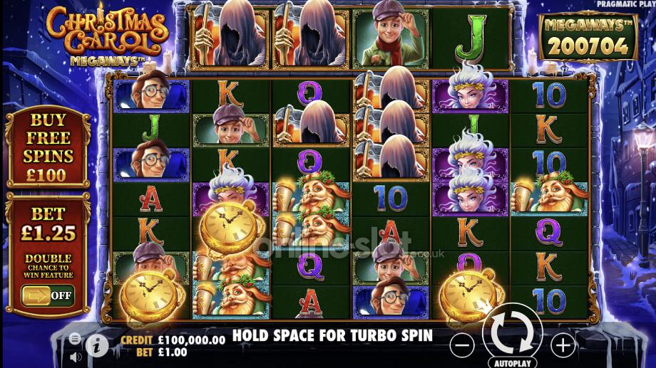 christmas carol megaways slot base game