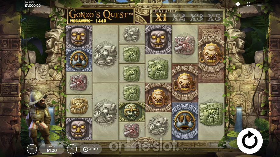 gonzos quest megaways slot base game