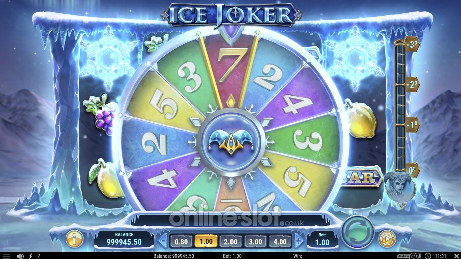 ice joker slot winters wild wheel feature