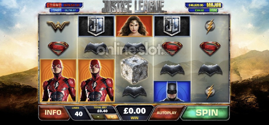 justice league slot base game