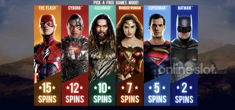 justice league slot free games features