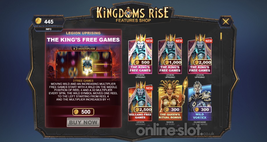 kingdoms rise shop feature