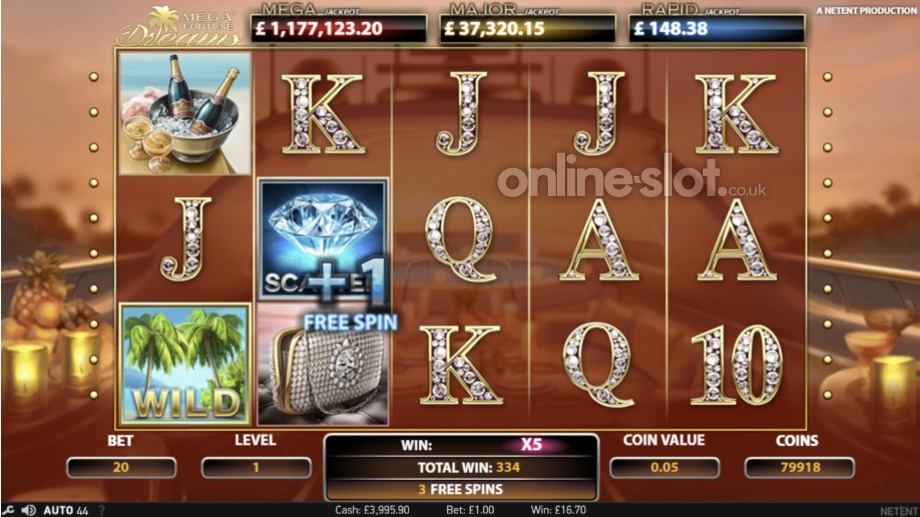 mega fortune dreams slot free spins feature