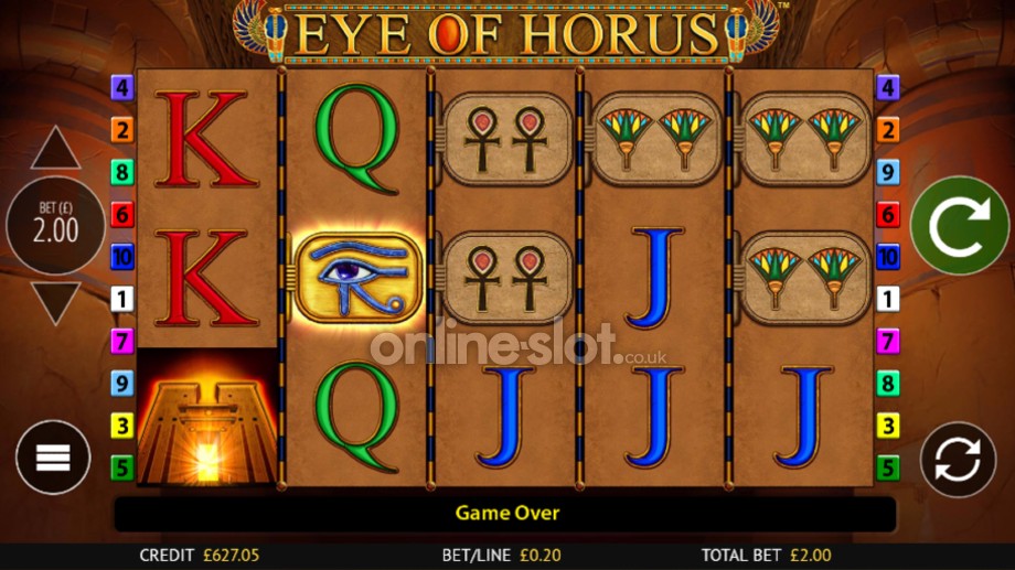 eye of horus slot base game