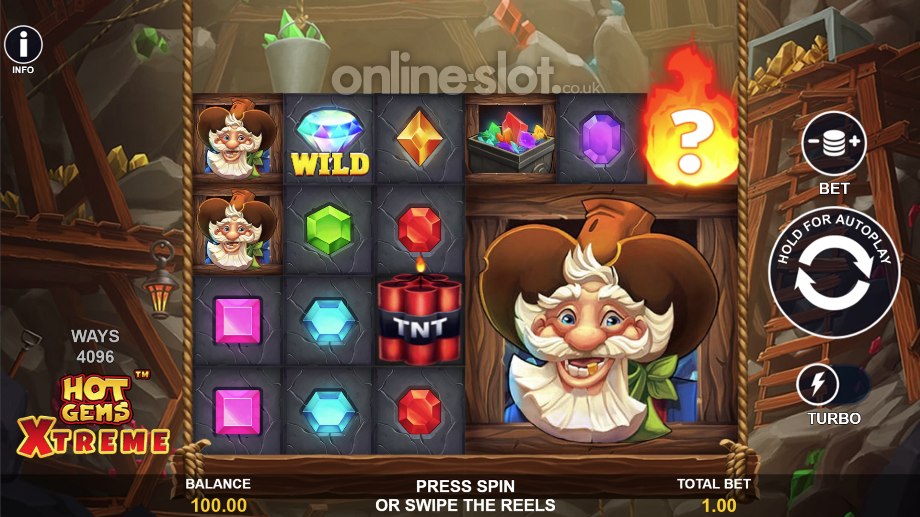 hot gems xtreme slot base game