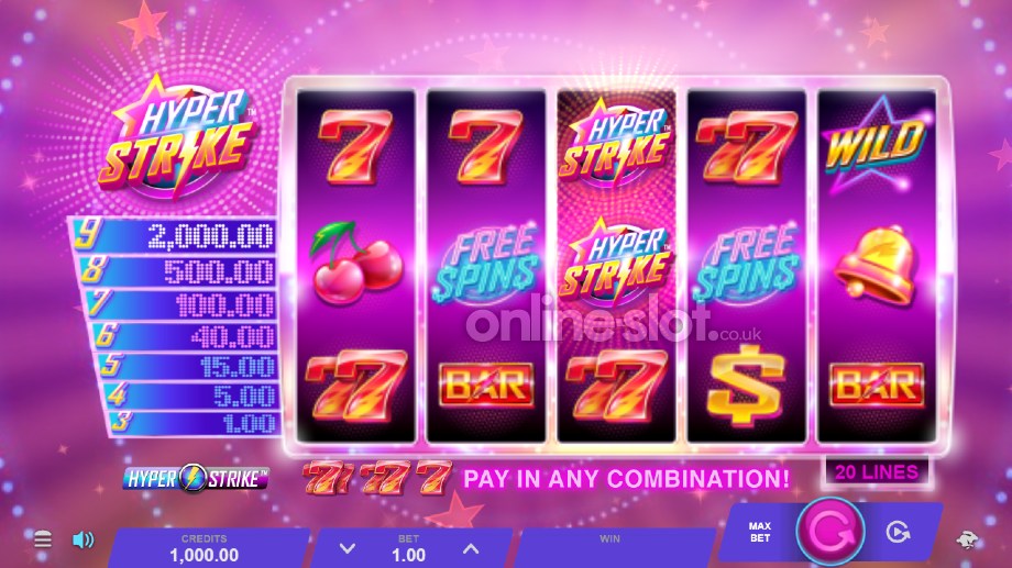 hyper strike slot base game
