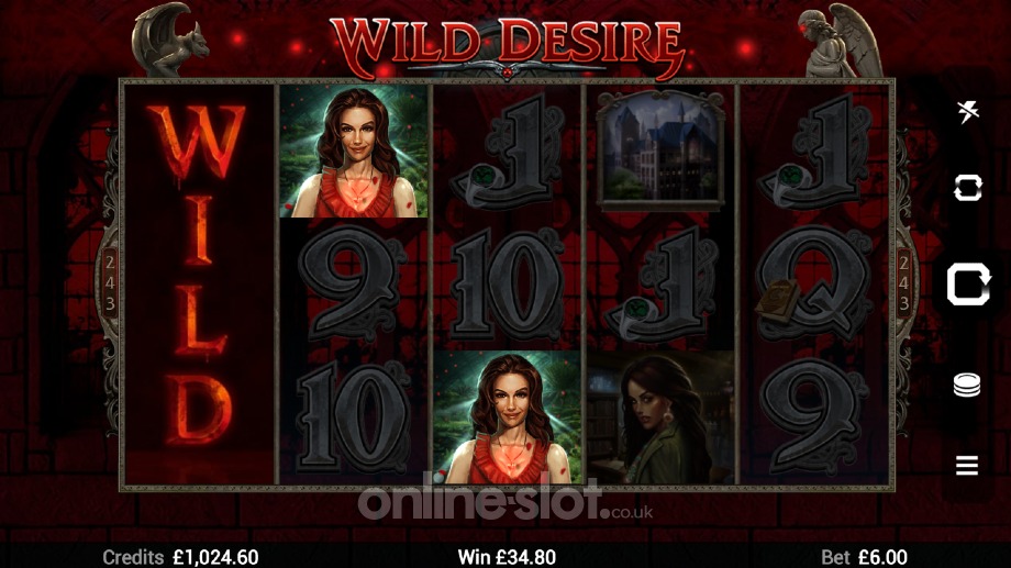 immortal romance slot wild desire feature