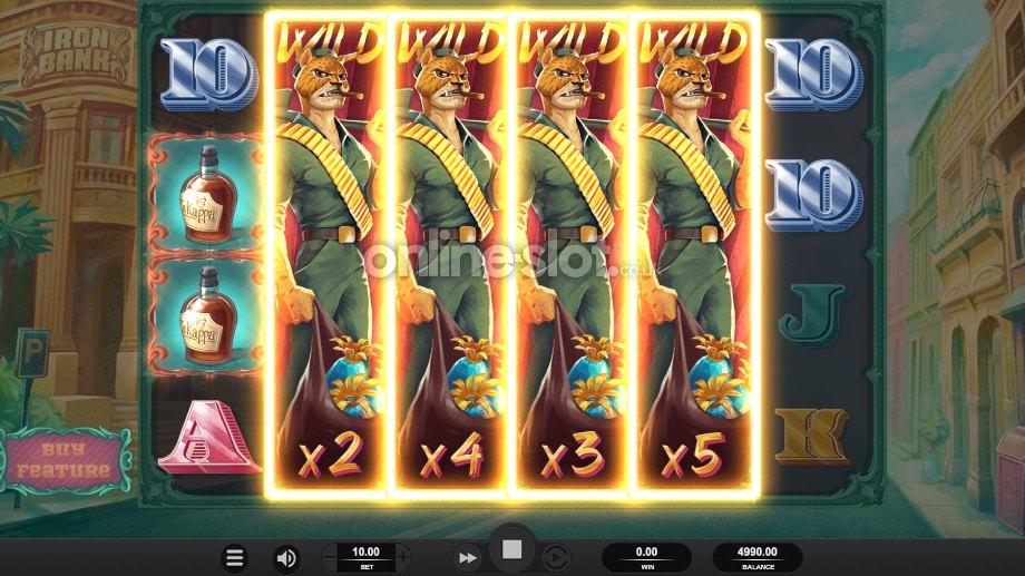 iron bank slot full reel wilds feature