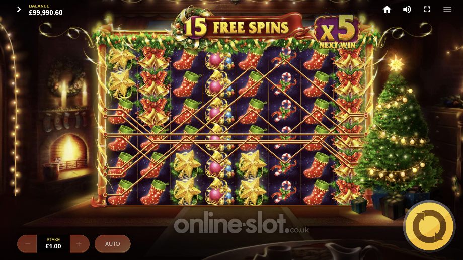 jingle bells power reels slot free spins feature