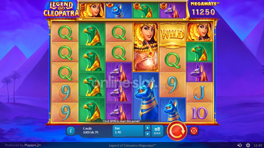 legend of cleopatra megaways slot base game