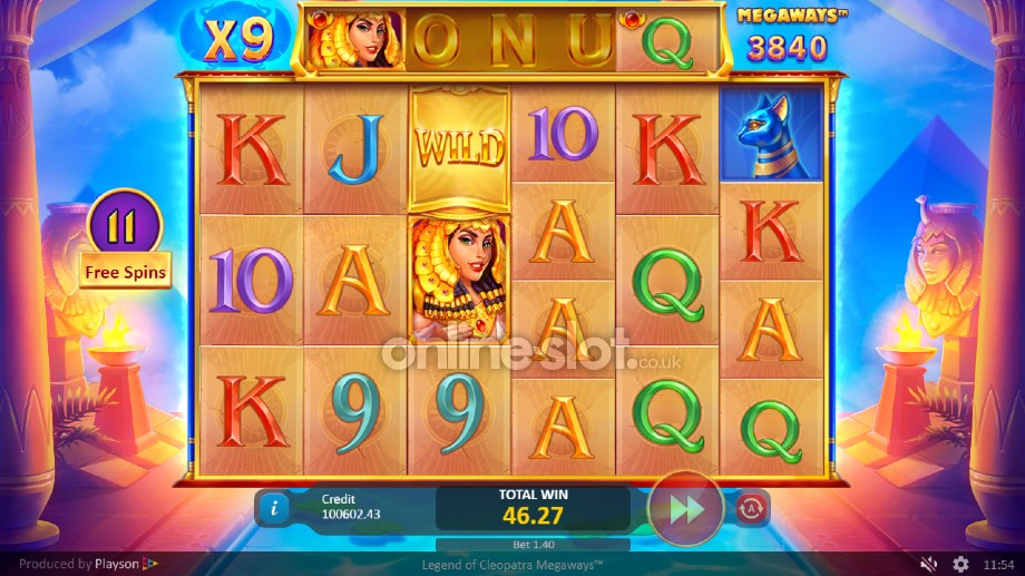 legend of cleopatra megaways slot free spins bonus feature
