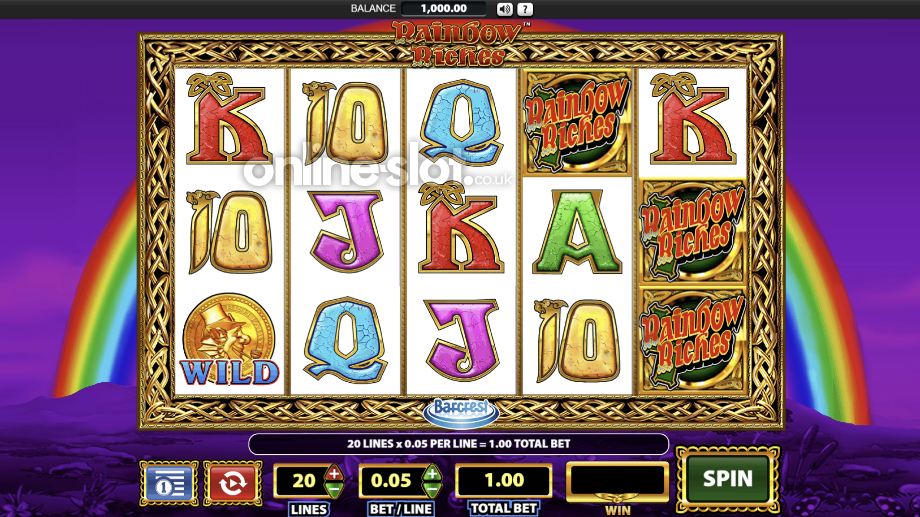 rainbow riches slot base game