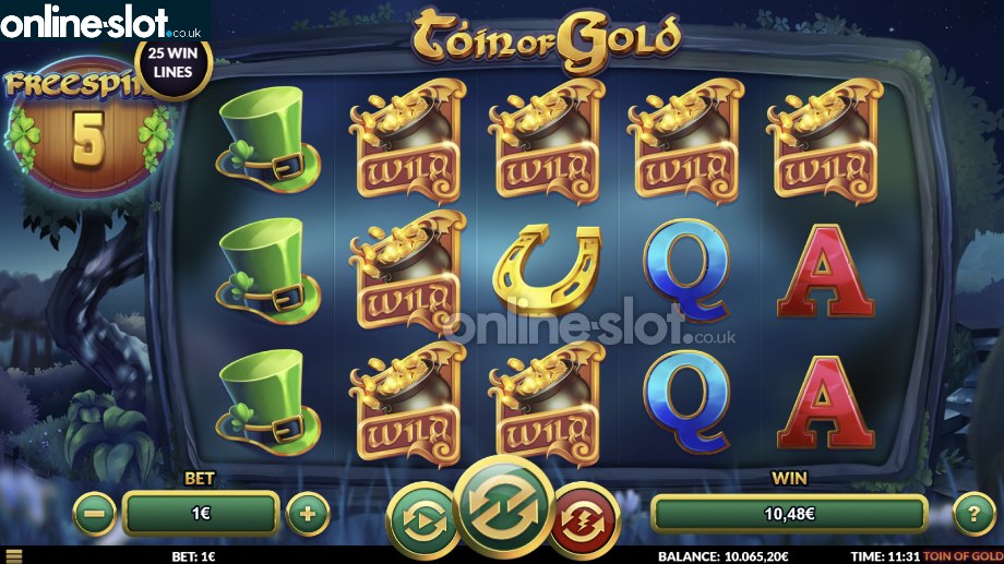 toin of gold slot free spins feature