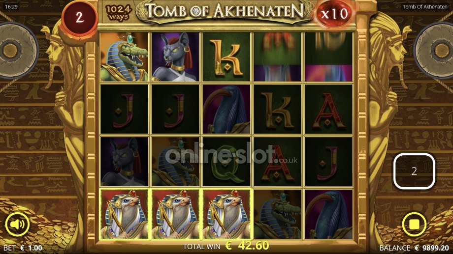 tomb of akhenaten slot akhenaten spins feature