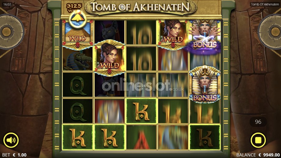 tomb of akhenaten slot sticky win spins feature