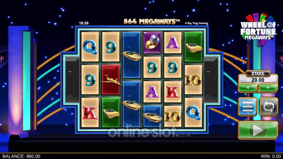 wheel of fortune megaways slot base game