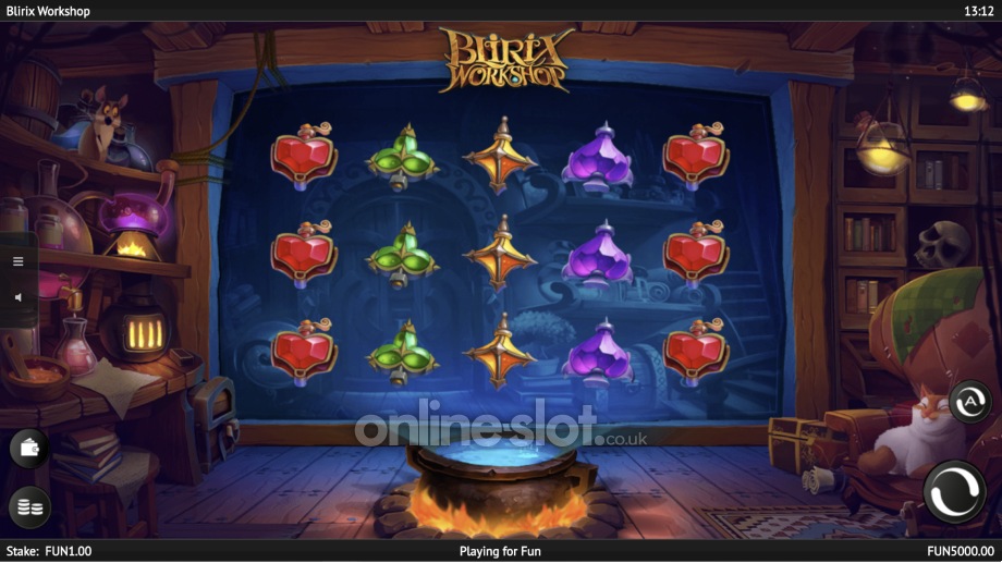 blirix workshop slot base game
