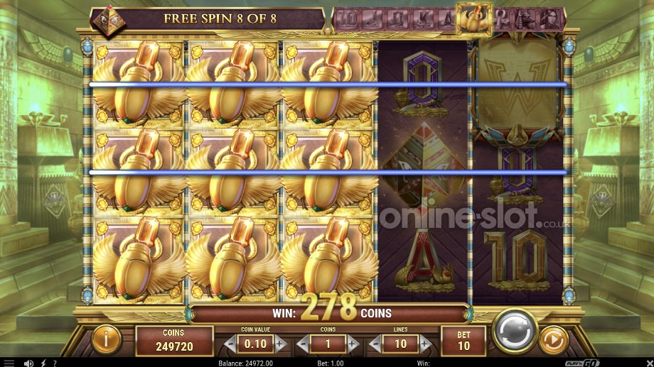 cat wilde and the lost chapter slot free spins feature
