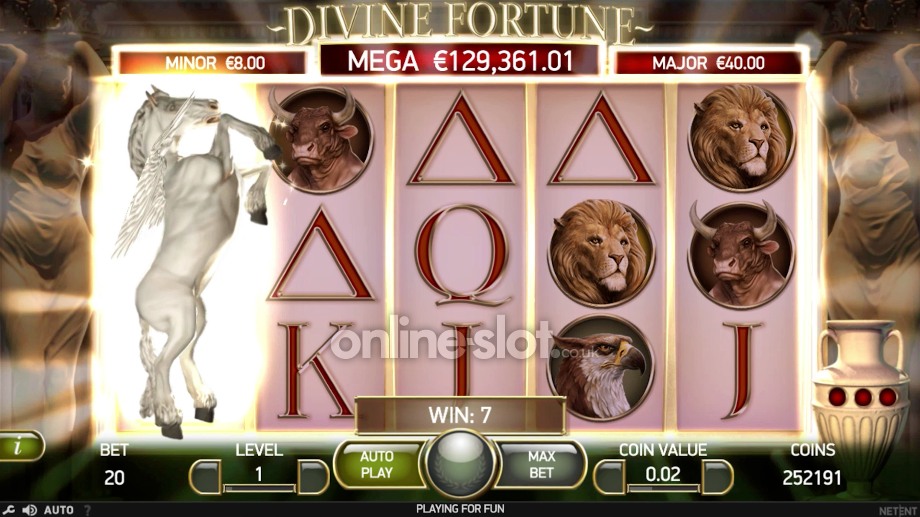 divine fortune slot wild on wild feature