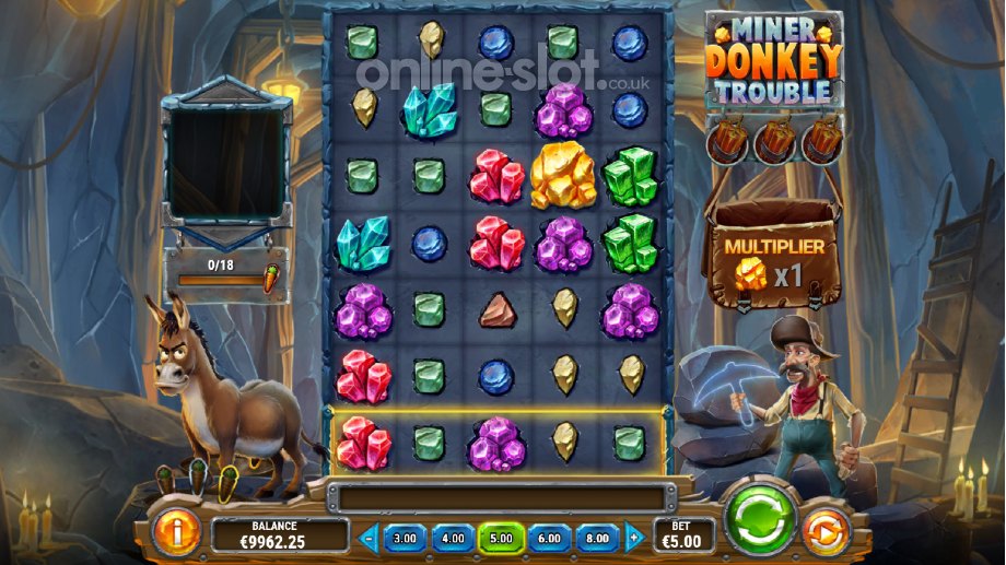 miner donkey trouble slot base game