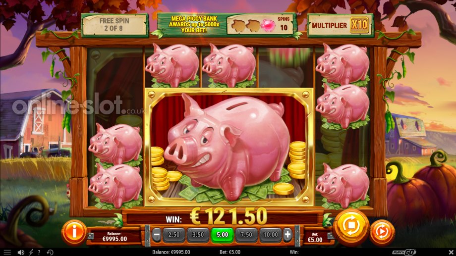 piggy bank farm slot free spins feature