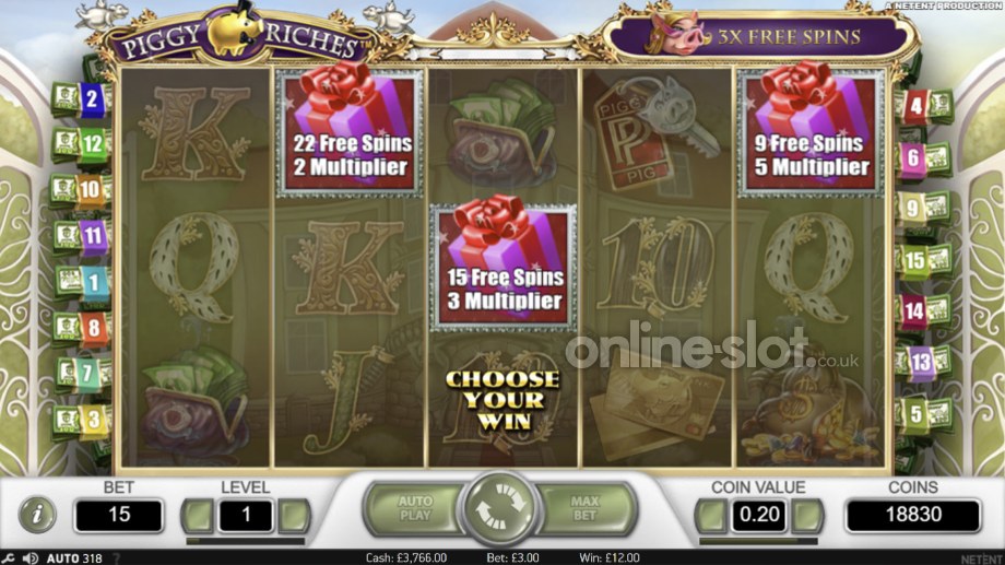 piggy riches slot free spins feature