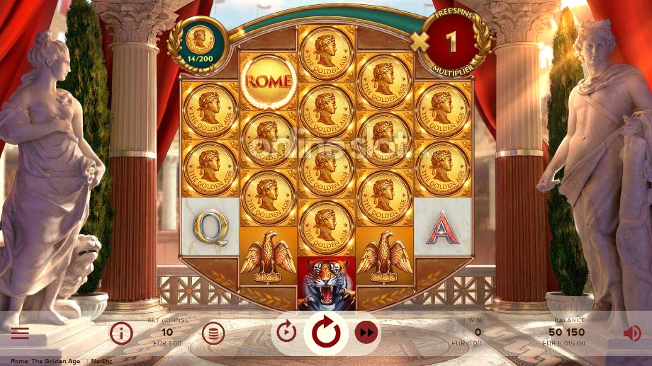rome the golden age slot frames feature