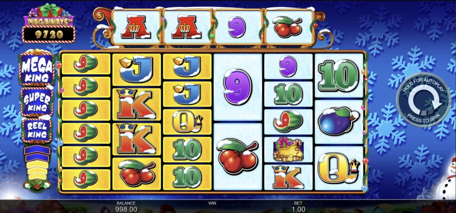 santa king megaways slot base game