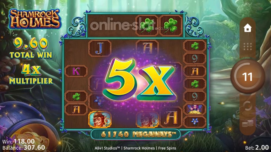 shamrock holmes megaways slot free spins feature
