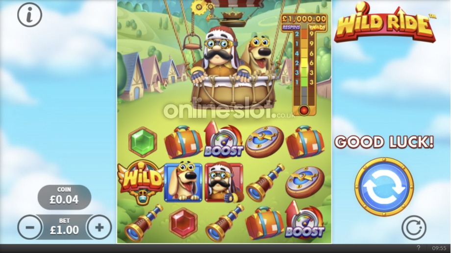 wild ride slot base game