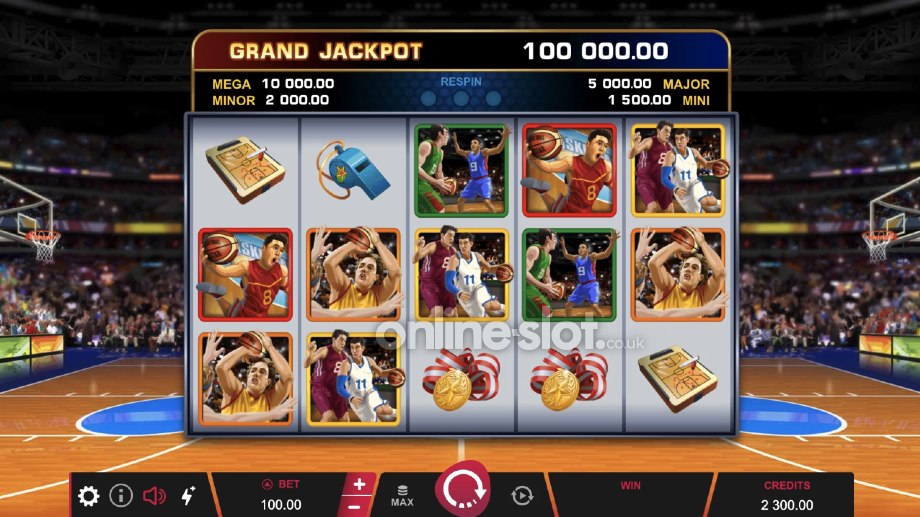 basketball star on fire slot base game