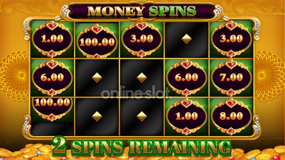 big money frenzy slot money spins feature