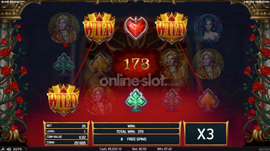 blood suckers 2 slot blood rose free spins feature