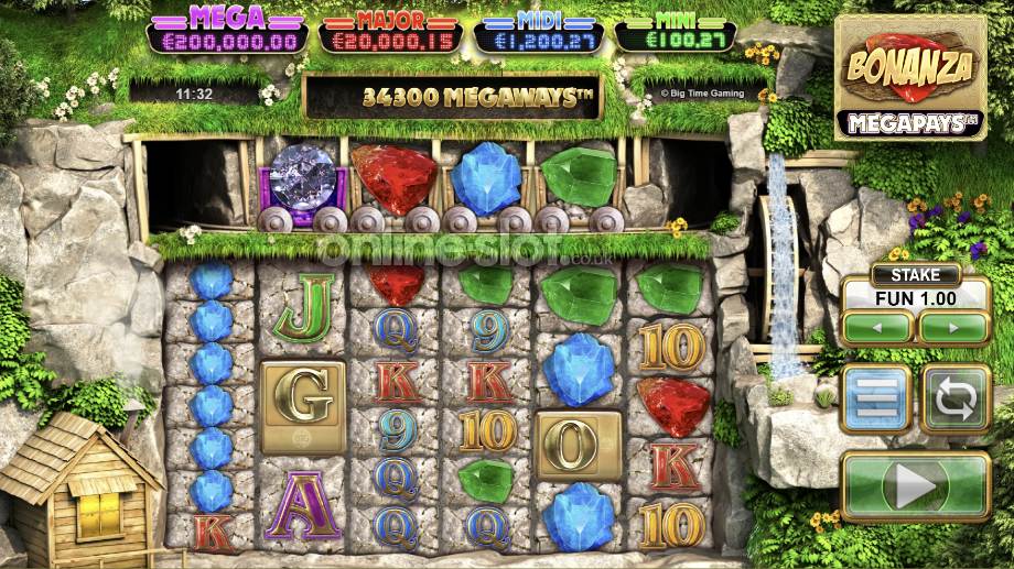 bonanza megapays slot base game